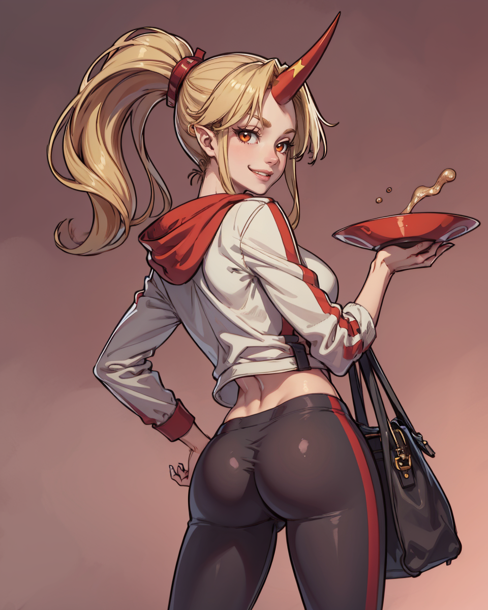 01412-1453426218-masterpiece, best quality,_lora_HoshigumaYuugi_1_,1girl, alternate costume, ass, bag, beer can, black skirt, blonde hair, breast.png